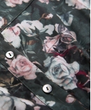  Digital Roses Printed  silk chiffon maxi dress